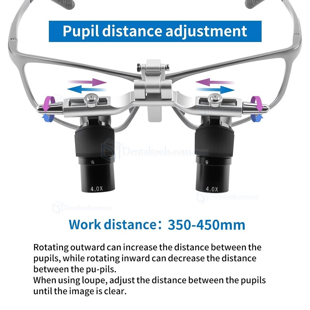 Lupa Quirúrgica Dental Ergonómica Abatible 4.0X/5.0X/6.0X con Distancia 350-450mm Lupa Quirúrgica Dental Ergonómica Abatible 4.0X/5.0X/6.0X con Distancia 350-450mm