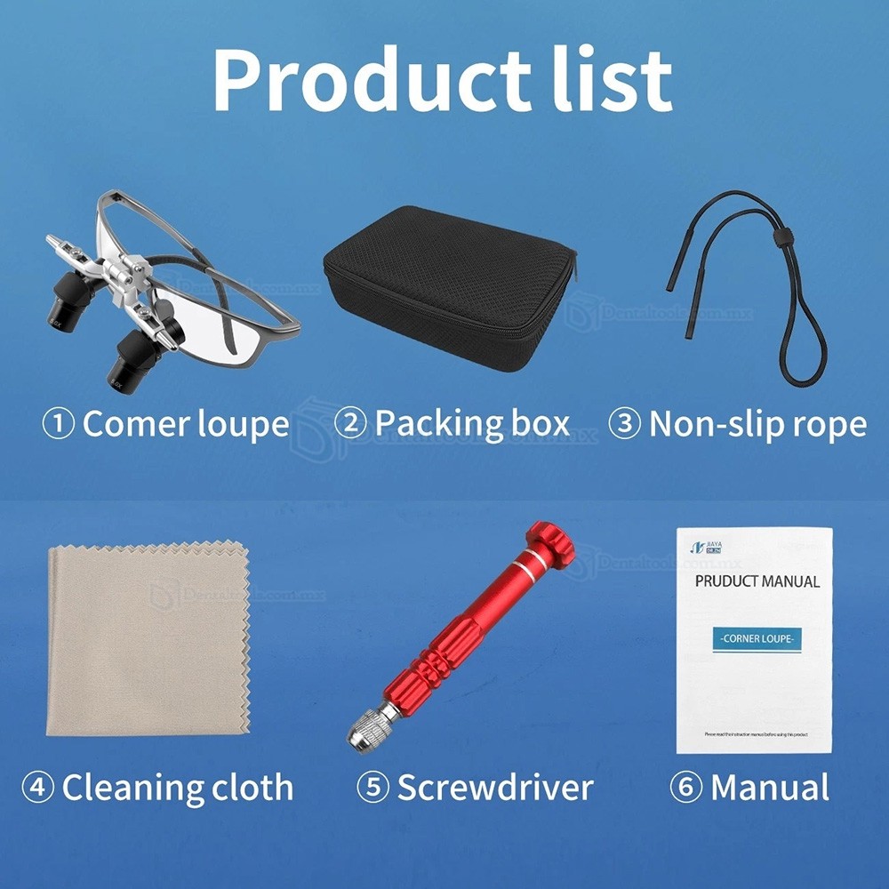 Lupa Quirúrgica Dental Ergonómica Abatible 4.0X/5.0X/6.0X con Distancia 350-450mm Lupa Quirúrgica Dental Ergonómica Abatible 4.0X/5.0X/6.0X con Distancia 350-450mm