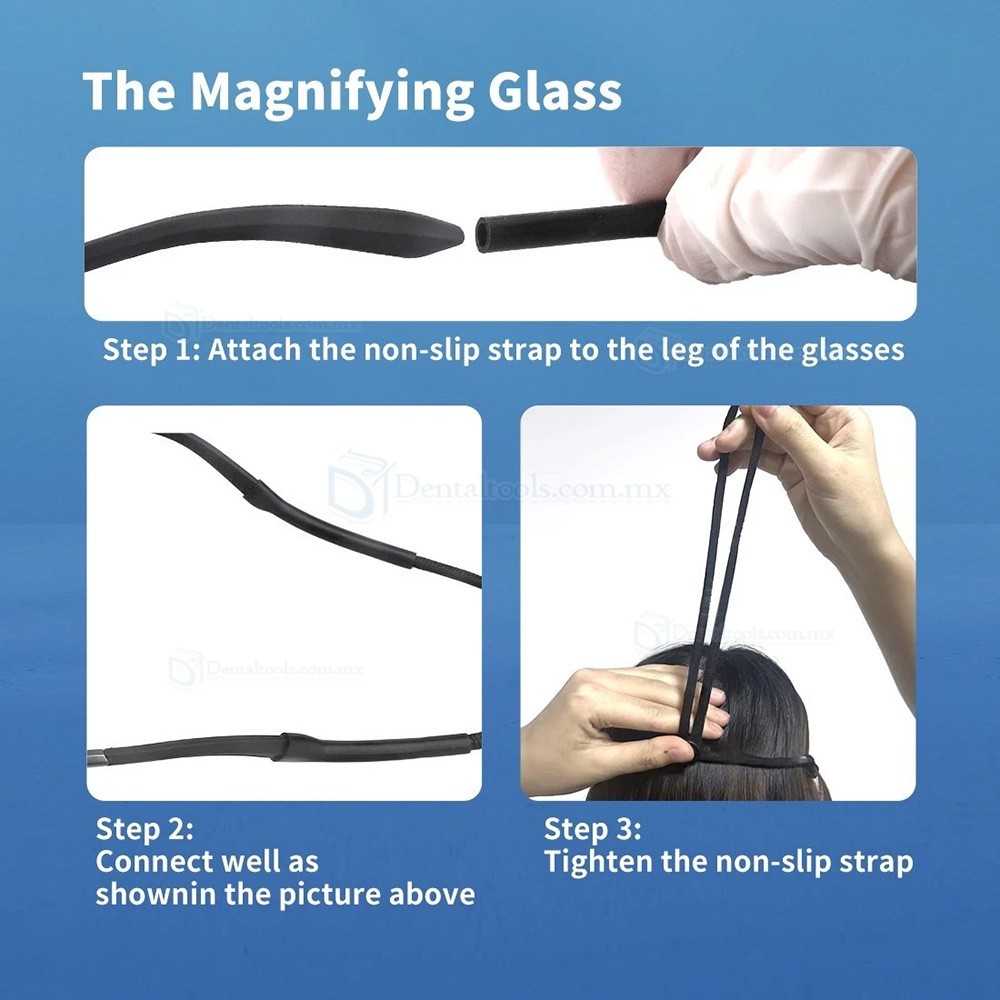 Lupa Ergon&oacute;mica Dental 48&deg;Abatible 4.0X/5.0X/6.0X con L&aacute;mpara LED de 5W y Distancia 350-450mm