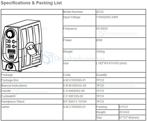 JSDA® Micromotores sin Escobillas 5,0000rpm JD3G