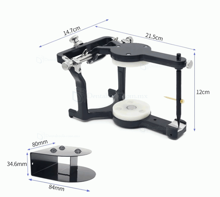 JG-240 Articulador Dental de Laboratorio Ajustable con Placas de Montaje