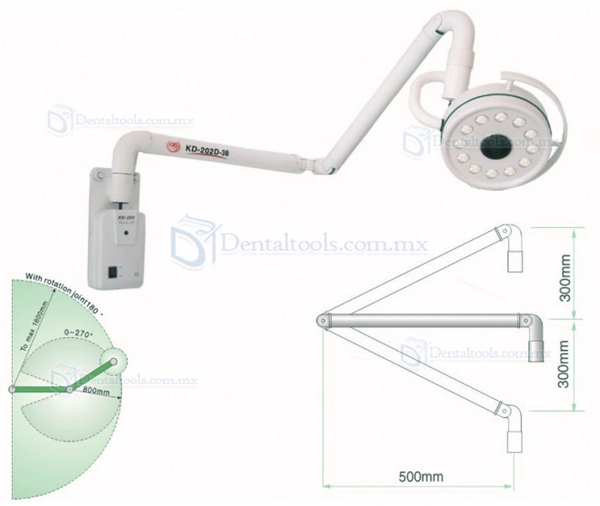 KWS 36W Hanging Luces de Cirugía Dental KD-202D-3B