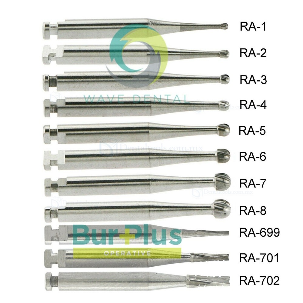 10 fresas de carburo RA de 22mm para contraángulo redondas o cónicas 10 fresas de carburo RA de 22mm para contraángulo redondas o cónicas