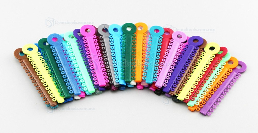 1040-Pack Orthodontic Elastic Ligature Ties - 43 Colors For Dental Braces (O-Rings)