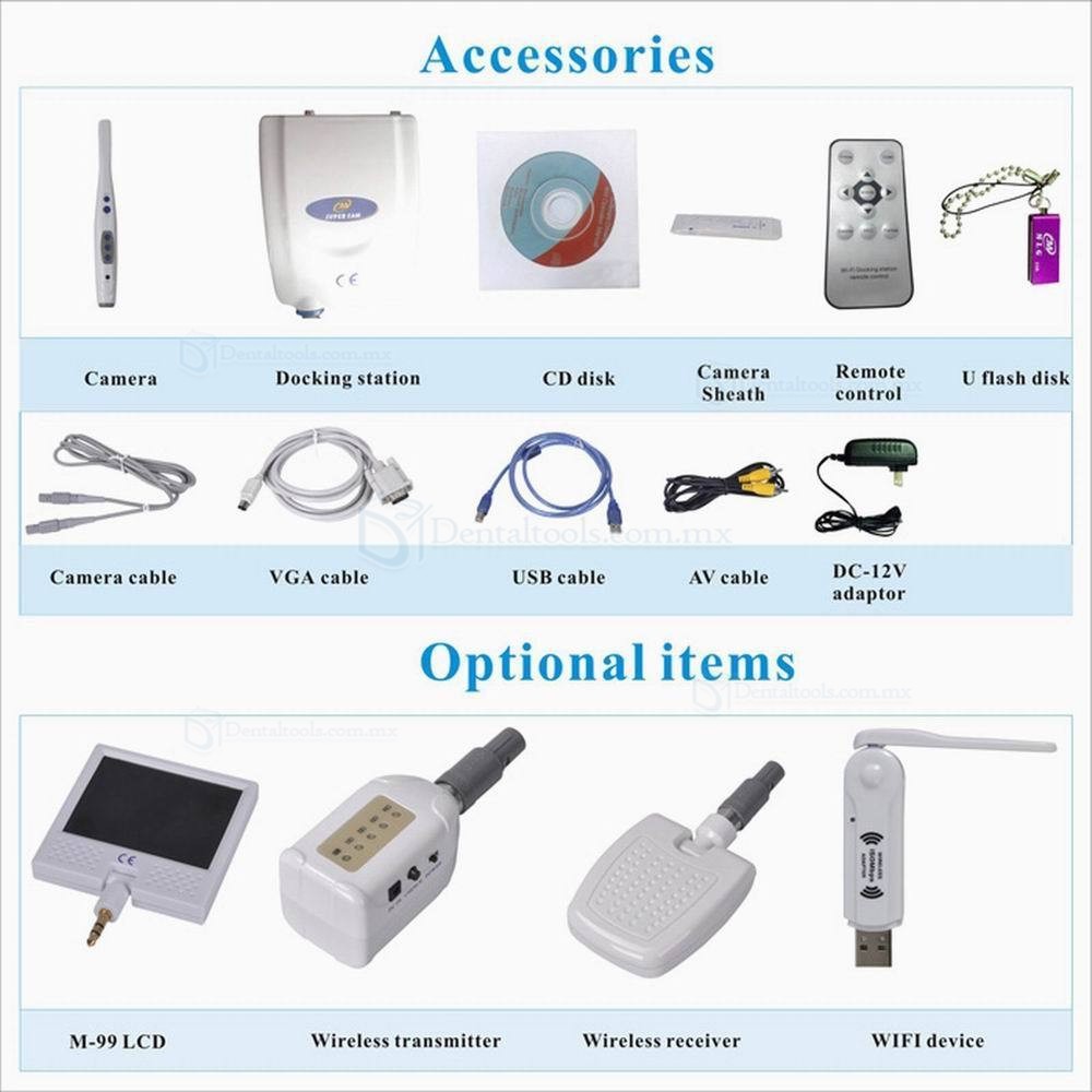 MLG M-888 Cámara intraoral con cable y sensor CCD Sony con salidas USB Video y VGA MLG M-888 Cámara intraoral con cable y sensor CCD Sony con salidas USB Video y VGA