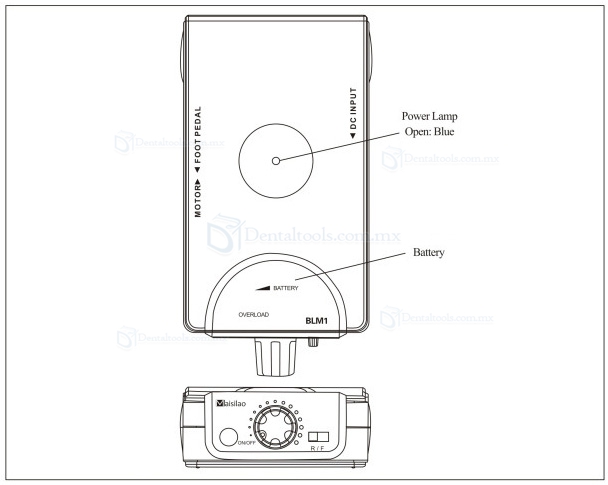 Maisilao® Nuevo Portable Micromotor Dental sin Escobillas M1 25000rpm