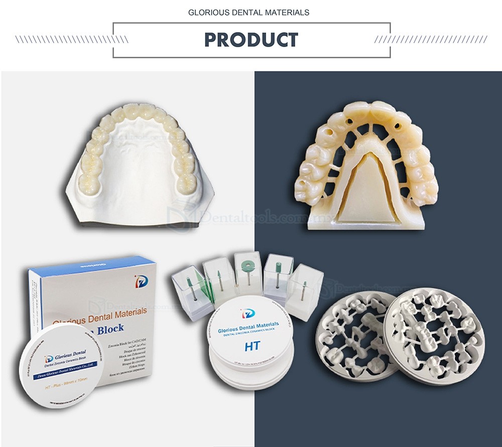 Bloque de zirconia PMMA Fresas de fresado Mololayer HT para Amann Girabbach system D shadpe 1350MPA