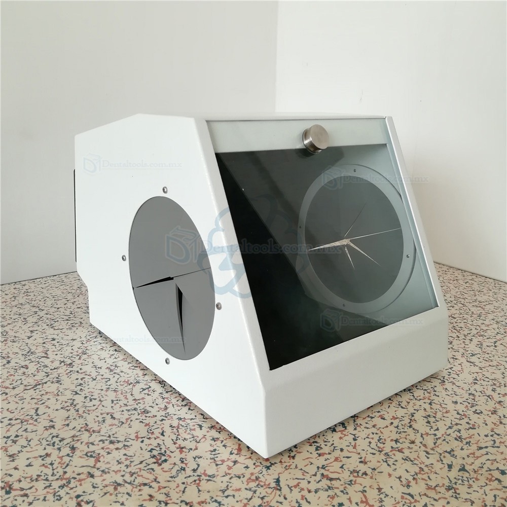 Caja protectora para pulido y arenado dental con recolecci&oacute;n de polvo