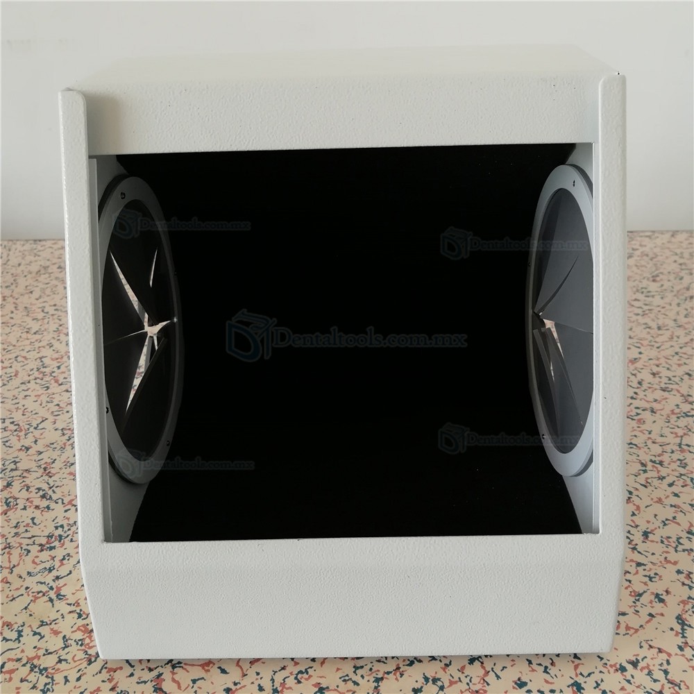Caja protectora para pulido y arenado dental con recolecci&oacute;n de polvo