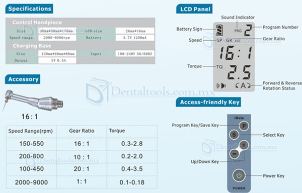 Denjoy® Cordless Endo Motor Tratamiento De Conducto Dental Motor RCTI-DY(iMate)