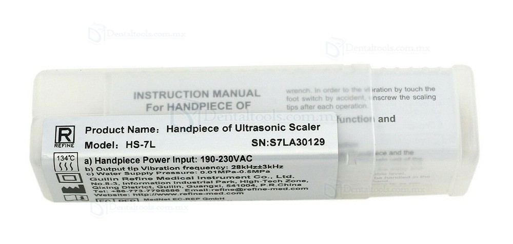 Refine® HS-7L Pieza de Mano Ultrasonido Fit Satelec Acteon Suprasson P5 LED P5XS LED DTE Escariador