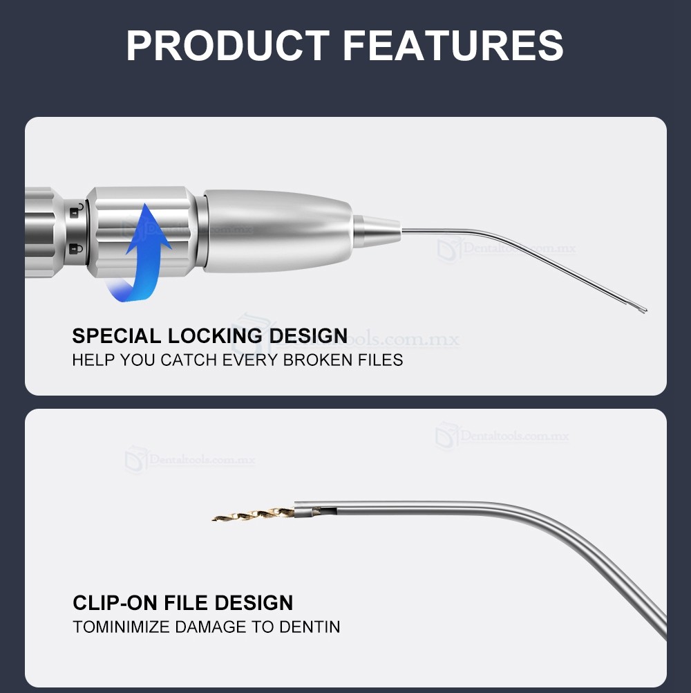 Tosi Kit de sistema de eliminación de archivos de endodoncia Juego de extractores de archivos rotos