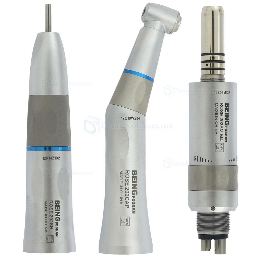 BEING Dental Low Speed Intra Head Contra Angle Air Motor Handpiece Kit 4 Hole