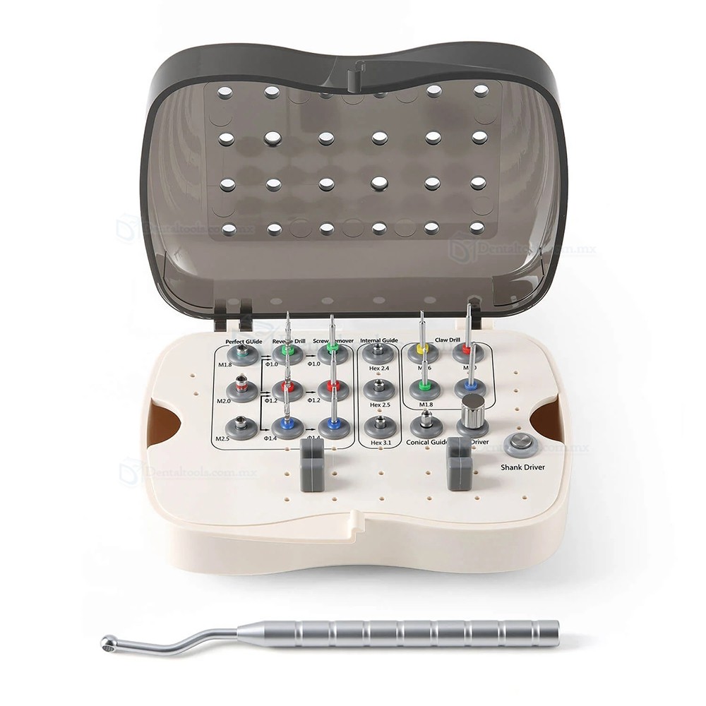 Kit Universal para Extracci&oacute;n de Tornillos Rotos en Implantes Dentales Set de Extractores