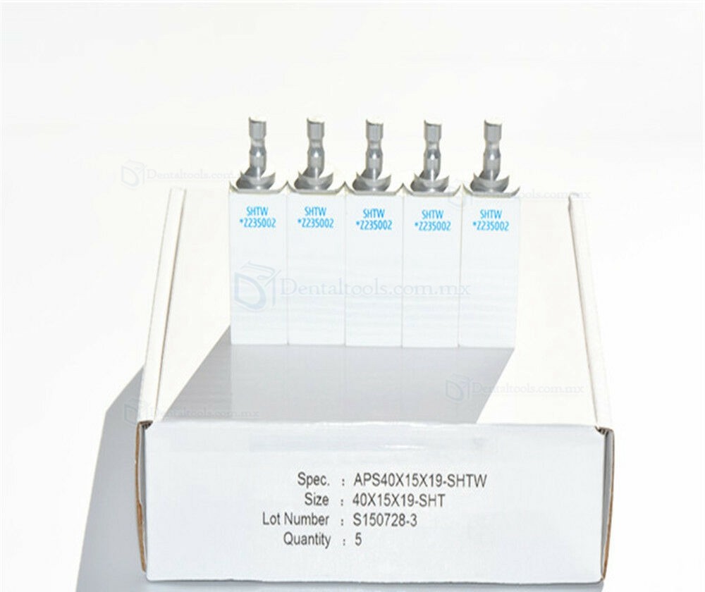 5 Pcs ST bloques de cerámica de circonia dental presombreados para sistema Sirona 40x15x19mm