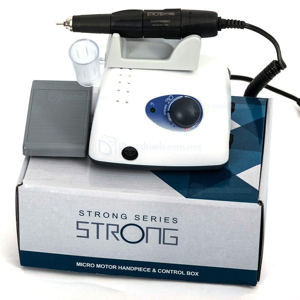 Strong STRONG210 Micromotor para laboratorio dental con pieza de mano 102L de 35000RPM Strong STRONG210 Micromotor para laboratorio dental con pieza de mano 102L de 35000RPM