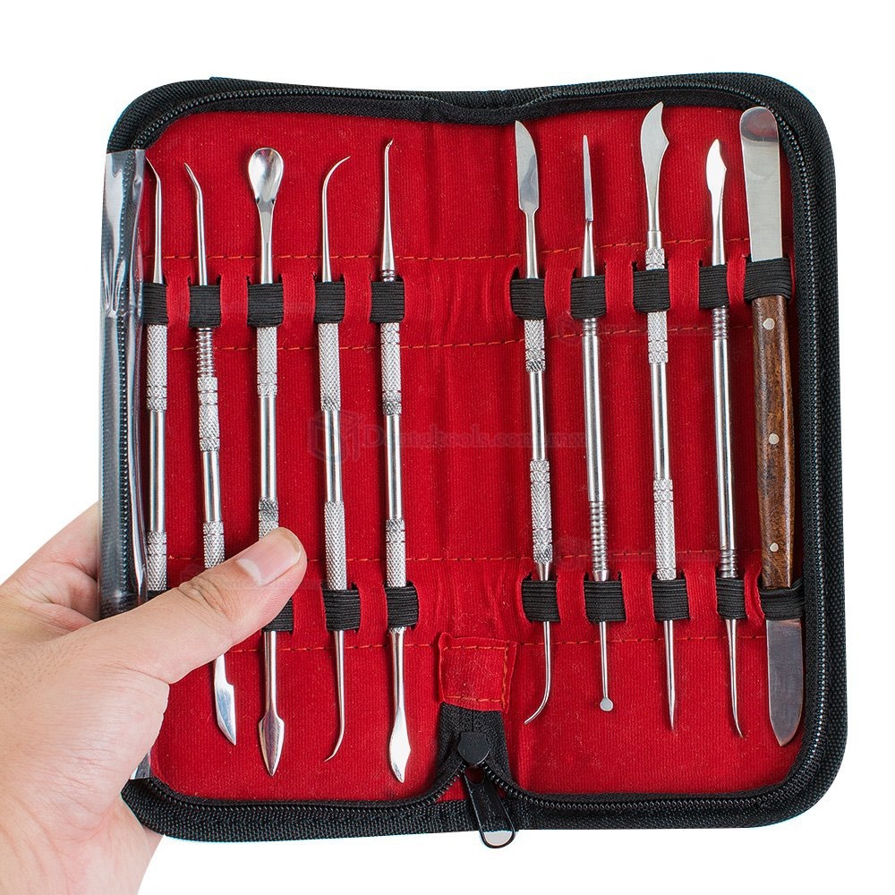 10Pcs Herramientas para escultura curtida en cera para laboratorio dental