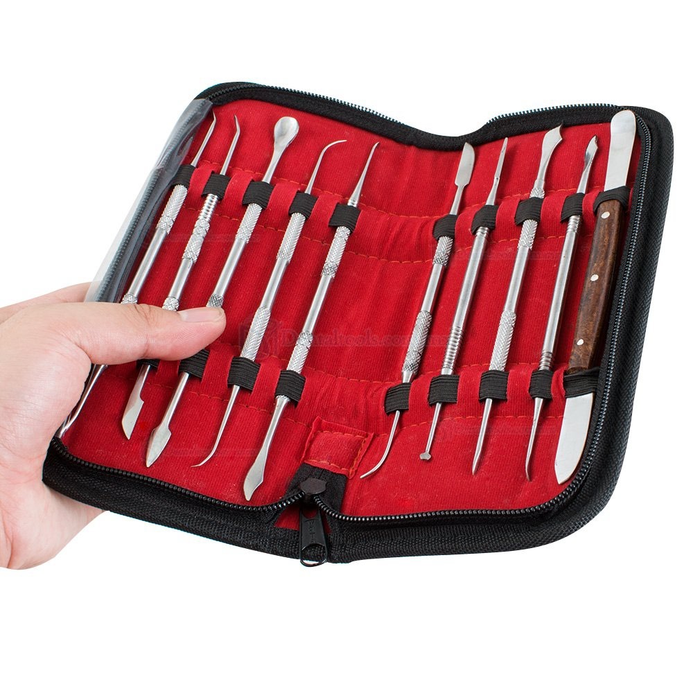 10Pcs Herramientas para escultura curtida en cera para laboratorio dental