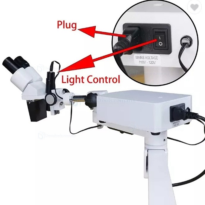 10X/15X/20X Microscopio de funcionamiento endodóntico dental microscopio quirúrgico endo mesa o escritorio montado