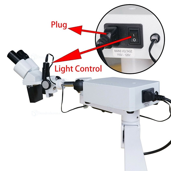 10X/15X/20X Microscopio quirúrgico endodóntico dental con luz LED para unidad de sillón dental