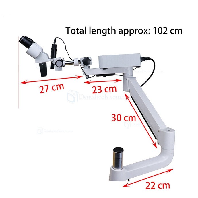 10X/15X/20X Microscopio quirúrgico endodóntico dental con luz LED para unidad de sillón dental