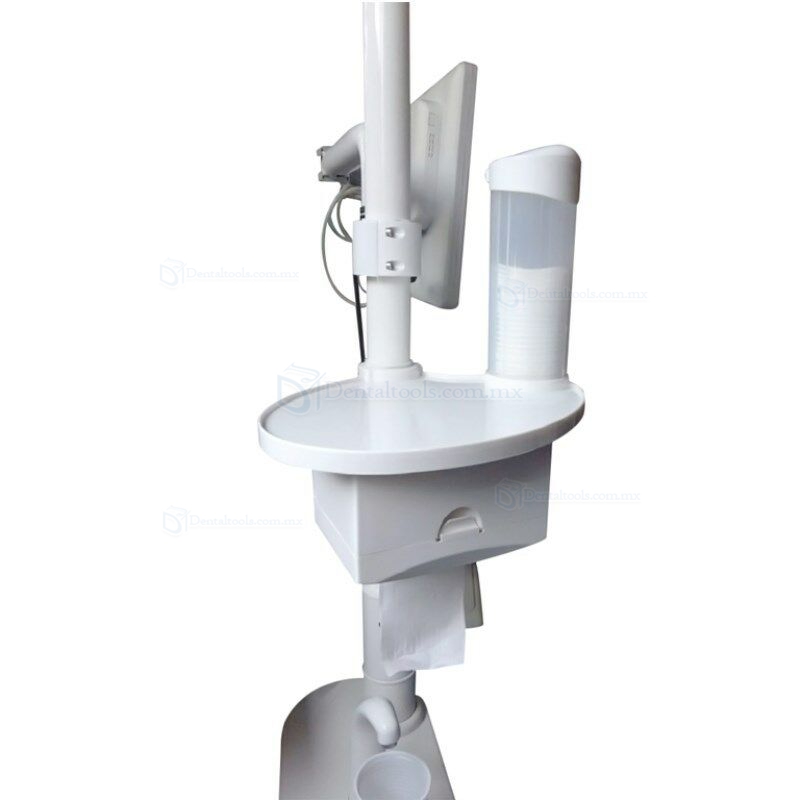 Soporte para almacenamiento de vasos + caja de pañuelos + placa de bandeja 3 en 1 para sillón dental