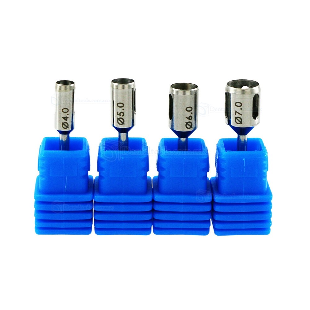 Set de 4 Piezas de Punzones Quir&uacute;rgicos para Tejidos en Implantes Dentales