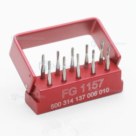 10Pcs Dental Tungsten Carbide Acero Burs Para Alta Velocidad Pieza de Mano FG1157