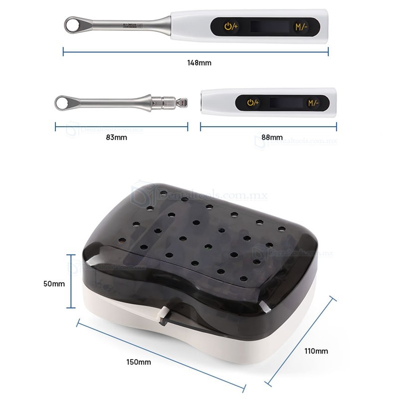 Llave de torque para implantes universal con medidor electr&oacute;nico de torque