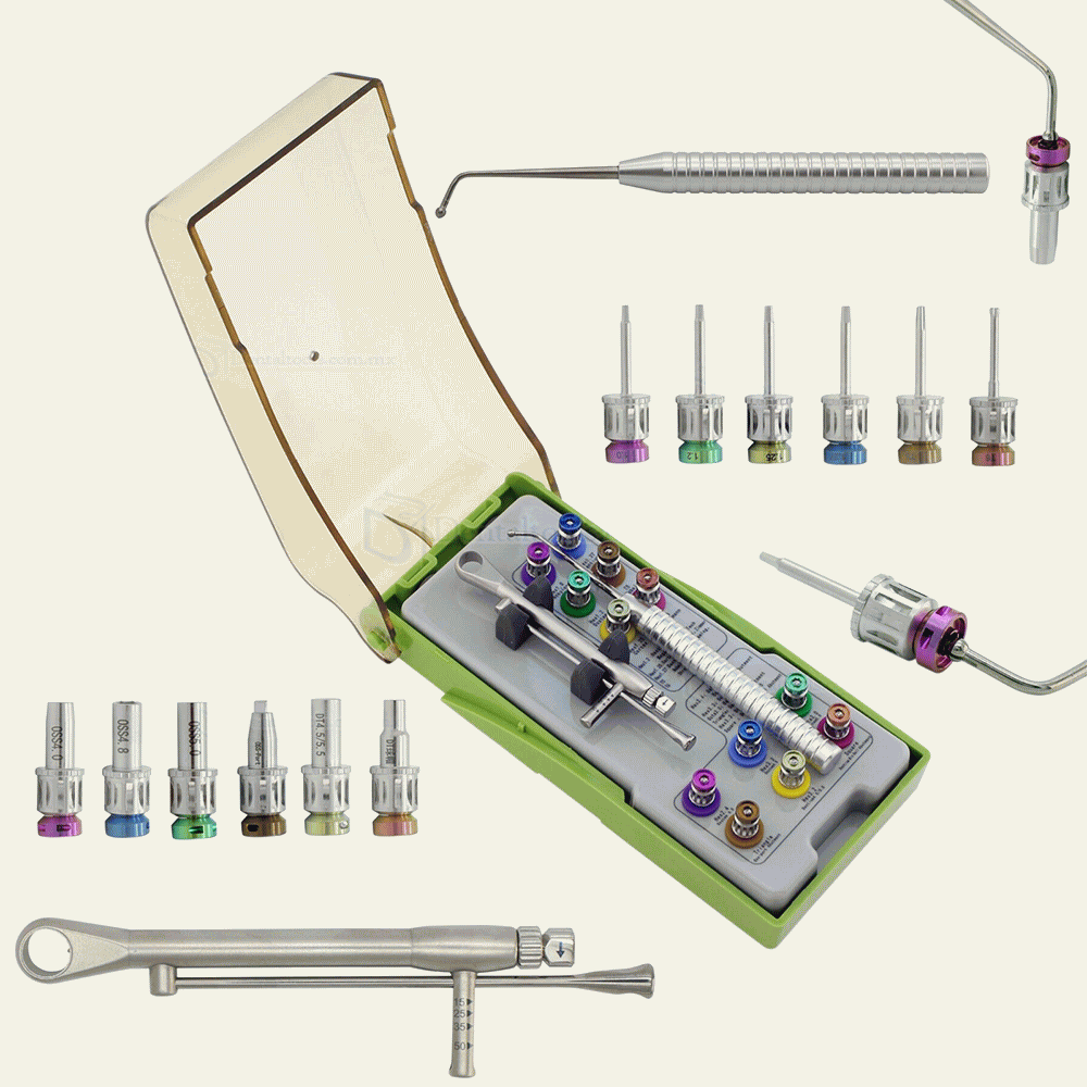 Kit de prótesis de implante dental universal, llave dinamométrica, destornillador de trinquete