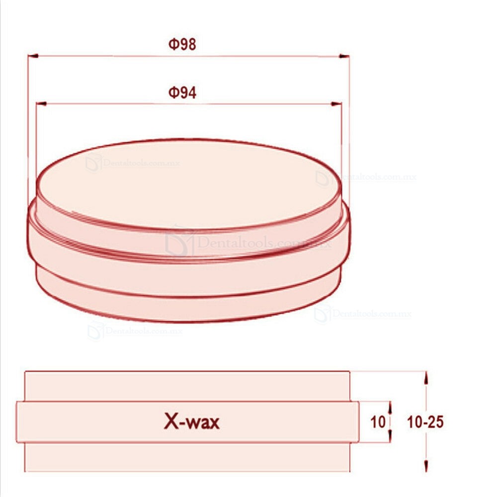 10 Uds OD98*14mm bloque de disco de cera Dental para sistema CAD CAM Wieland