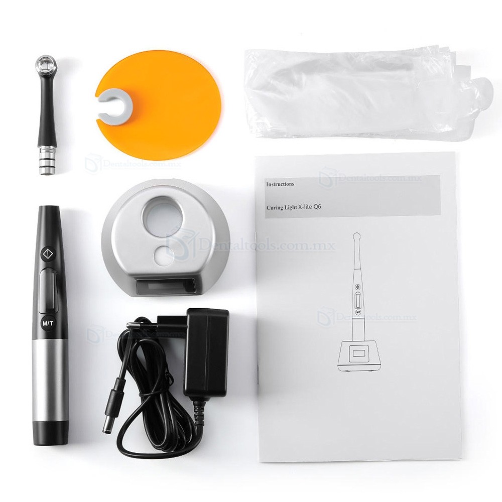 3H X-lite Q6 Lámpara de Fotocurado 1 Segundo LED Inalámbrica para Odontología con Medidor de Luz