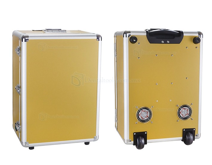 XS-098 Unidad de entrega dental portátil con compresor de aire + succión + jeringa de aire de 3 vías