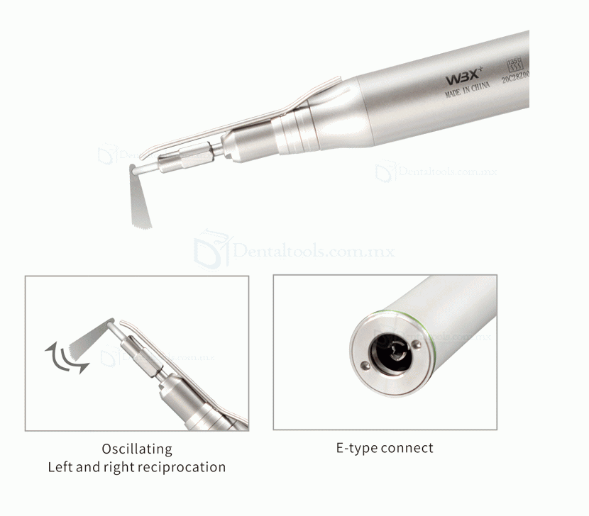 Pieza de mano con sierra de movimiento recíproco para corte óseo dental Pieza de mano con sierra de movimiento recíproco para corte óseo dental