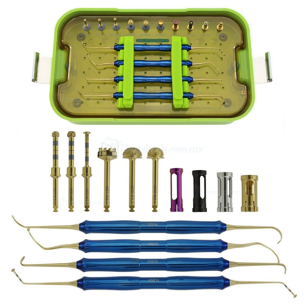 Dentium Sinus DASK Kit de instrumentos de mano con tapón de taladro de elevación de implantes dentales